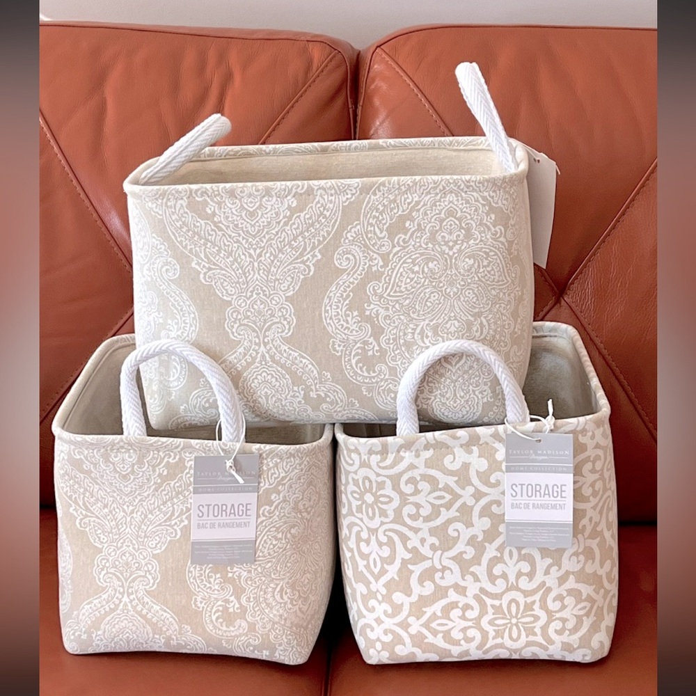 New set of 3 storage baskets